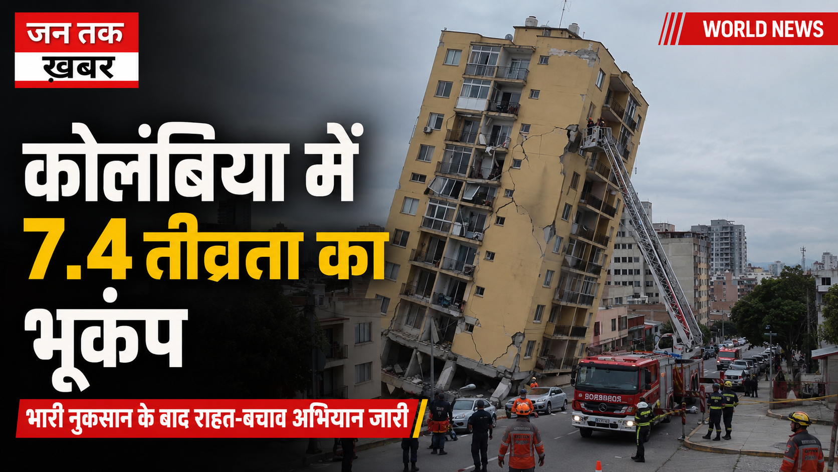कोलंबिया में 7.4 तीव्रता का भूकंप | Colombia Earthquake News